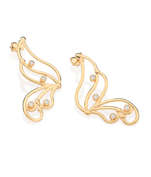 GOLD PLATED EARRING WITH ZIRCONIA