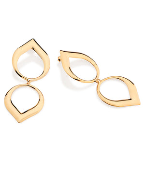 GOLD DOUBLE DROP MAXI EARRINGS