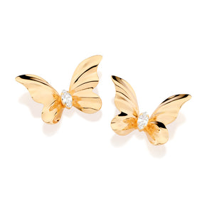 GOLD PLATED EARRING WITH ZIRCONIA