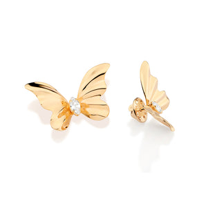 GOLD PLATED EARRING WITH ZIRCONIA