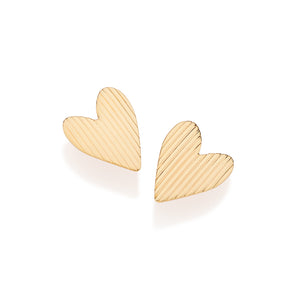 GOLD FOLLOW YOUR HEART EARRINGS