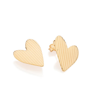GOLD FOLLOW YOUR HEART EARRINGS