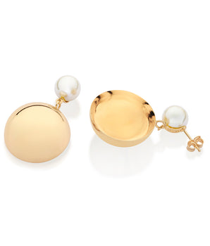 GOLD PEARLED WAY MAXI EARRINGS
