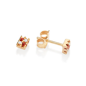GOLD GLAM TIME STUD EARRINGS
