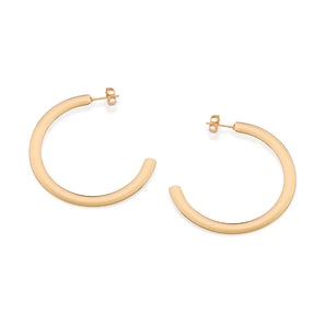 GOLD THICK ESSENTIAL HOOP EARRINGS