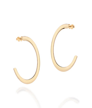 GOLD THICK ESSENTIAL HOOP EARRINGS