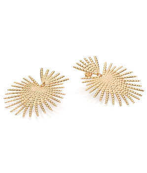 GOLD SACRED HEART MAXI EARRINGS