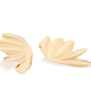 GOLD HALF BUTTERFLY WING MAXI EARRINGS