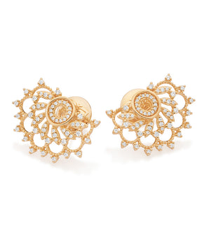 GOLD LOTUS FLOWER EARRINGS