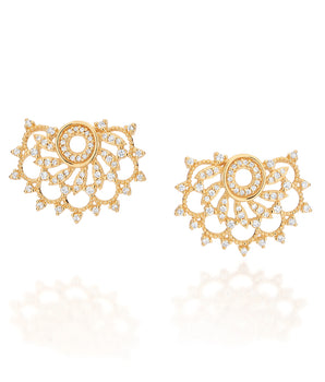 GOLD LOTUS FLOWER EARRINGS