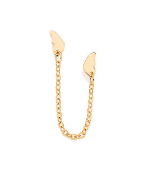 GOLD BUTTERFLY WINGS CHAIN EARRING