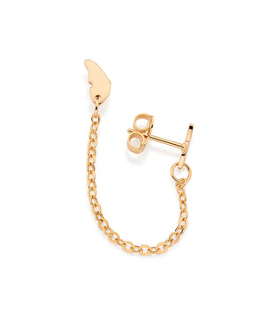 GOLD BUTTERFLY WINGS CHAIN EARRING
