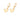 GOLD DANGLY HEART HUGGIE EARRINGS
