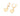 GOLD DANGLY HEART HUGGIE EARRINGS