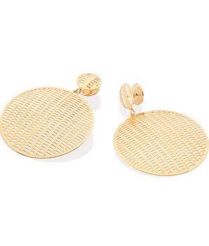GOLD WHICKER MAXI EARRINGS