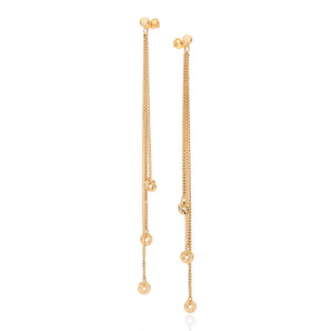 GOLD FLASHBACK PENDULUM EARRINGS