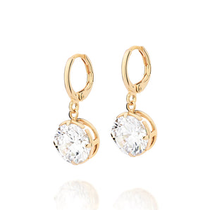 GOLD PLATED EARRING WITH ZIRCONIA