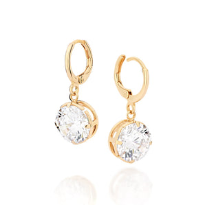 GOLD PLATED EARRING WITH ZIRCONIA