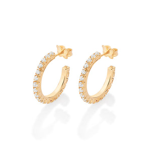 GOLD PLATED EARRING WITH ZIRCONIA