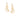 GOLD KOREAN HEART DANGLY EARRINGS