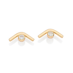 GOLD BOOMERANG STUD EARRINGS