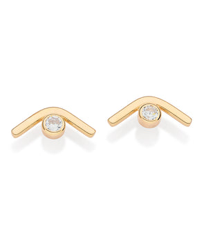 GOLD BOOMERANG STUD EARRINGS
