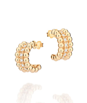 GOLD JOURNEY HOOP EARRINGS
