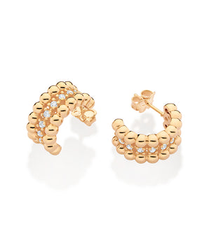 GOLD JOURNEY HOOP EARRINGS
