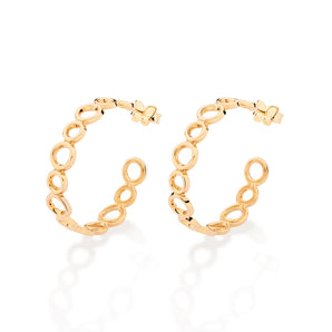 GOLD RIPPLE IN TIME HOOP EARRINGS