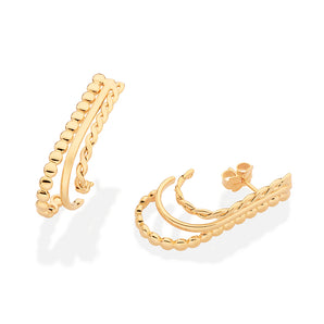 GOLD FUTURISTIC HOOP EARRINGS