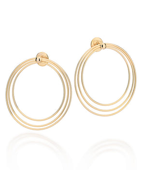 GOLD RIPPLE IN TIME MAXI EARRINGS