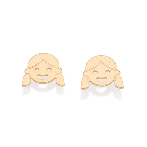 GOLD GIRL STUD EARRINGS