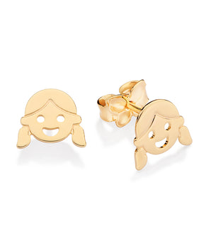 GOLD GIRL STUD EARRINGS