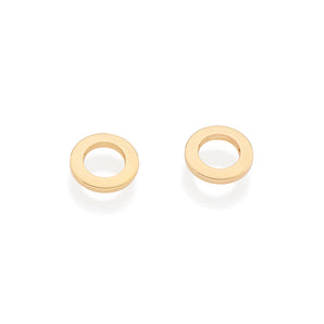 GOLD HOLLOW CIRCLE STUD EARRINGS