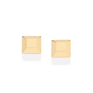 GOLD SQUARE STUD EARRINGS