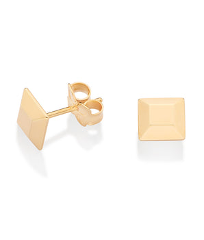 GOLD SQUARE STUD EARRINGS