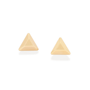 GOLD TRIANGLE STUD EARRINGS