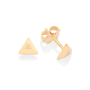 GOLD TRIANGLE STUD EARRINGS