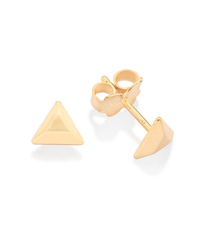 GOLD TRIANGLE STUD EARRINGS