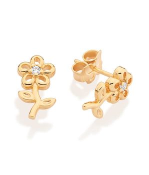 GOLD SUMMER TIME BLOOM STUD EARRINGS