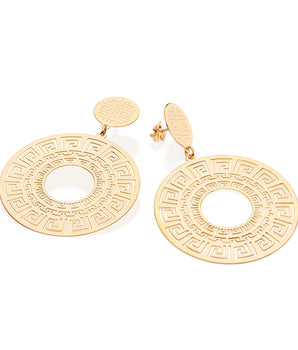 GOLD AZTEC MANDALA EARRINGS