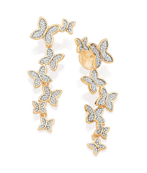 GOLD BUTTERFLY TAKEOVER PENDULUM EARRINGS