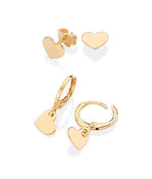 GOLD FULL ON HEARTS EARRINGS KIT