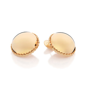 GOLD SPHERE BUTTON EARRINGS