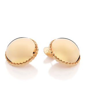 GOLD SPHERE BUTTON EARRINGS