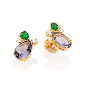 GOLD COLORFUL LIFE CYCLES EARRINGS