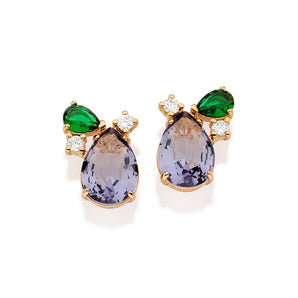 GOLD COLORFUL LIFE CYCLES EARRINGS