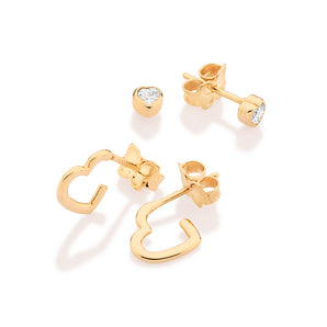 GOLD HEART EARRINGS KIT