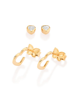 GOLD HEART EARRINGS KIT