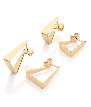 GOLD THE TRIANGLE EDIT HOOP EARRINGS KIT